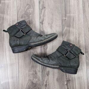 Timberland Grey Leather Boots Booties Ankle Size 6